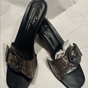 Donald J. Pliner Women's Metallic Black Mules